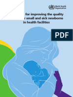 Standards For Improving The Quality of Care For Small and Sick Newborns in Health Facilities 2020