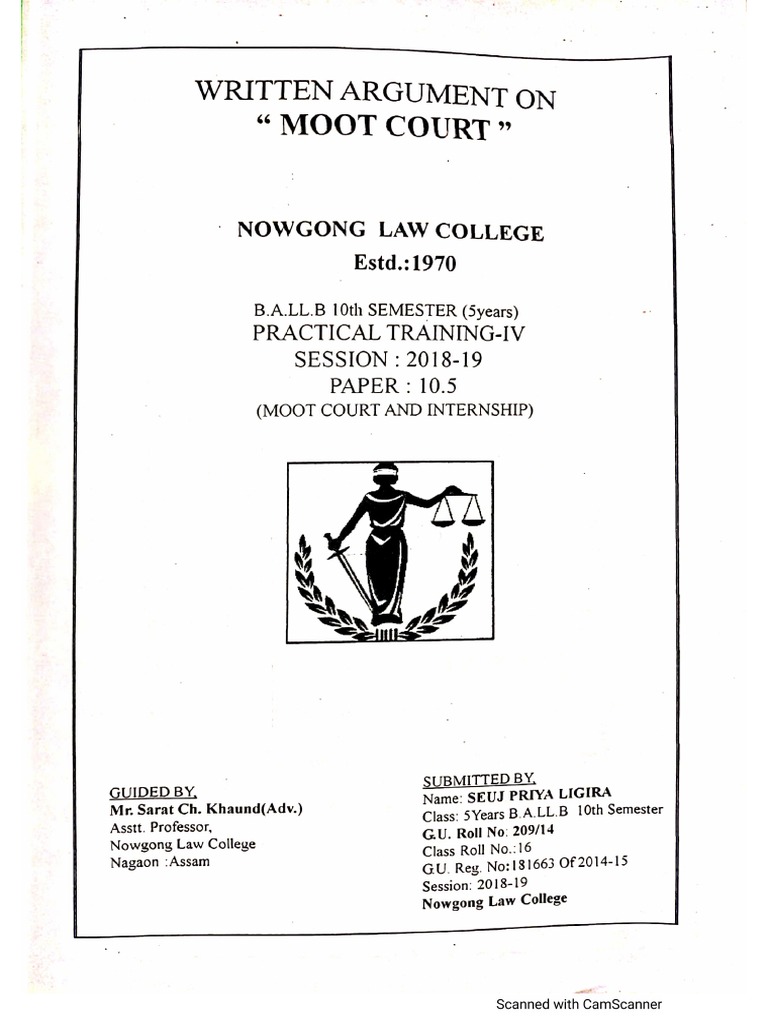 Moot Court Written Argument PDF Moot Court Written Argument PDF