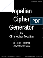 Topalian Cipher Generator by Christopher Topalian
