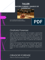 Taller Oratoria Forense y Manejo de Audiencias