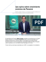 Martín Torrijos Opina Sobre El Crecimeinto Económico de Panamá