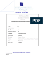 Programa Analítico de Seminario 2021-Ii