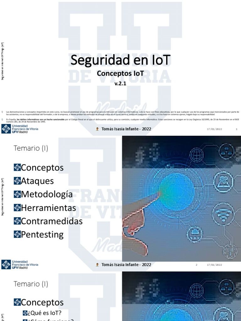 Seguridad en Internet de las Cosas (IoT) | PDF | Internet de las Cosas ...