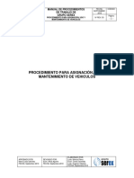 Procedimiento para Asignación, Uso Y Mantenimiento de Vehiculos