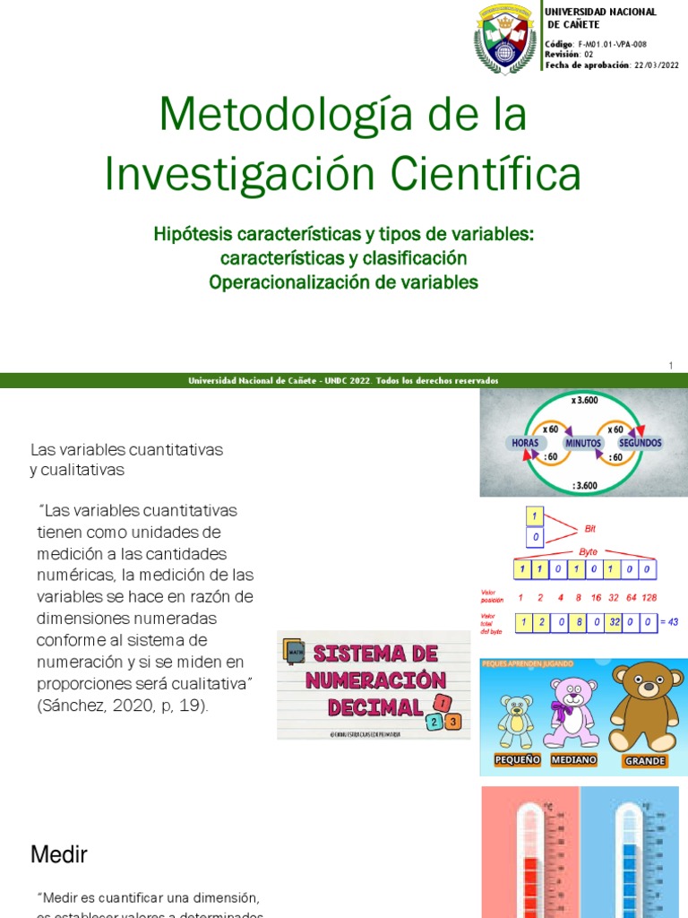 Hipótesis PDF Medición Validez (Estadísticas)