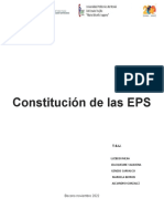 Constitución de Las EPS: Luzbeidi Mejia Jeacqueline Valbuena Genesis Carrasco Marisela Berrios Alejandro Gonzalez