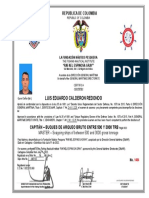Certificado de Asenso Capitan - Luis Eduardo Calderon Redondo