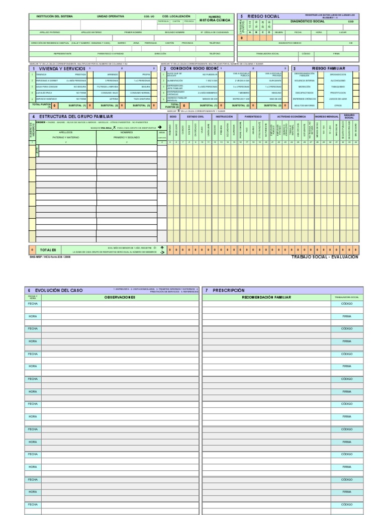 Form. 038 TRABAJO SOCIAL | PDF | Trabajo Social