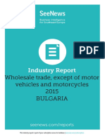 Industrial Reports All Bulgaria en Regular Wholesale Trade Except of Motor Vehicles and Motorcycles 2015