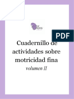 Cuadernillo de Actividades Sobre Motricidad Fina Vol 2