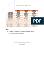 Rol de Liturgia de La Facultad