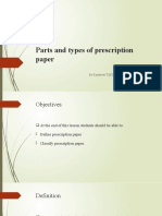 Parts and Types of Prescription Paper