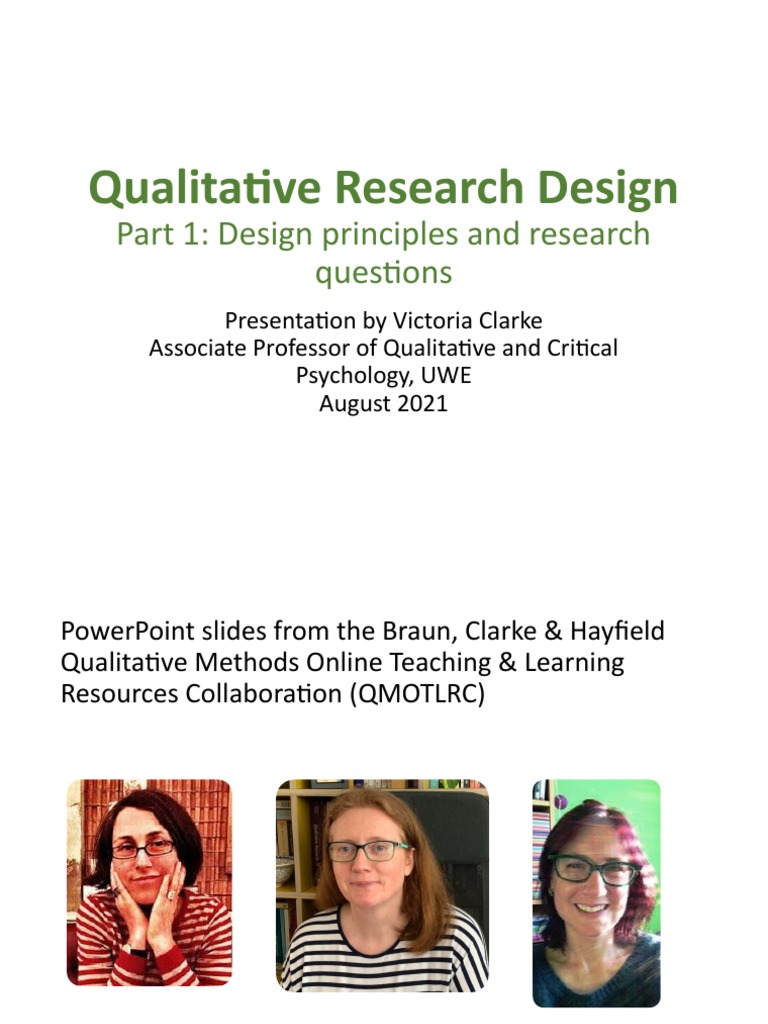 Designing Qualitative Research: Principles | PDF | Qualitative Research ...
