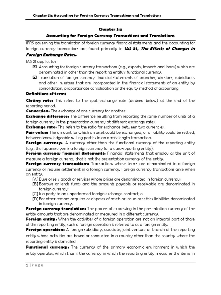 Foreign Currency Transactions & Translation | PDF | Exchange Rate ...