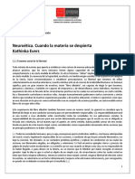 Documento de Lectura. Neuroética. Cuando La Materia Se Despierta