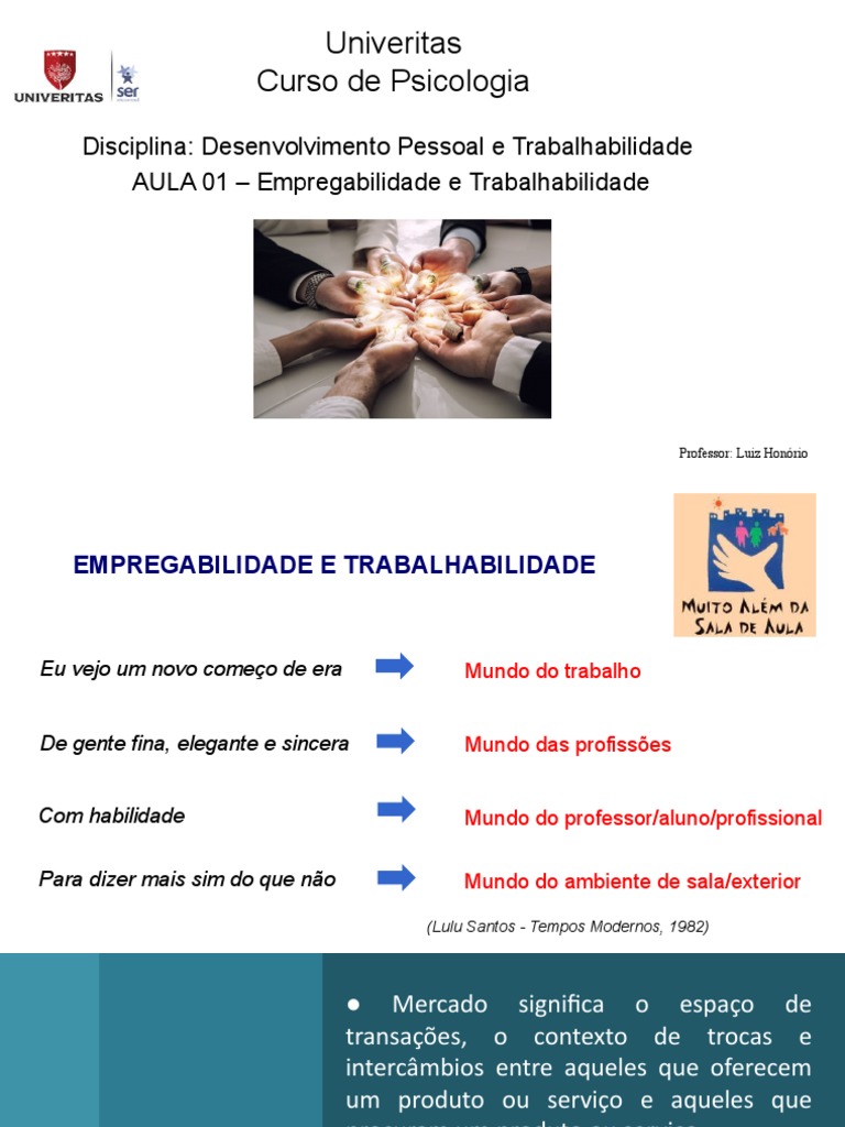 Aula 1 - Empregabilidade e Trabalhabilidade (1) | PDF ...