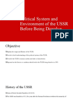 Political System and Environment of The USSR Before Being Dissolve