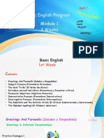 Basic English Program Class 1
