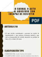 Acceso Carnal o Acto Sexual Abusivos Con Incapaz de Resistir