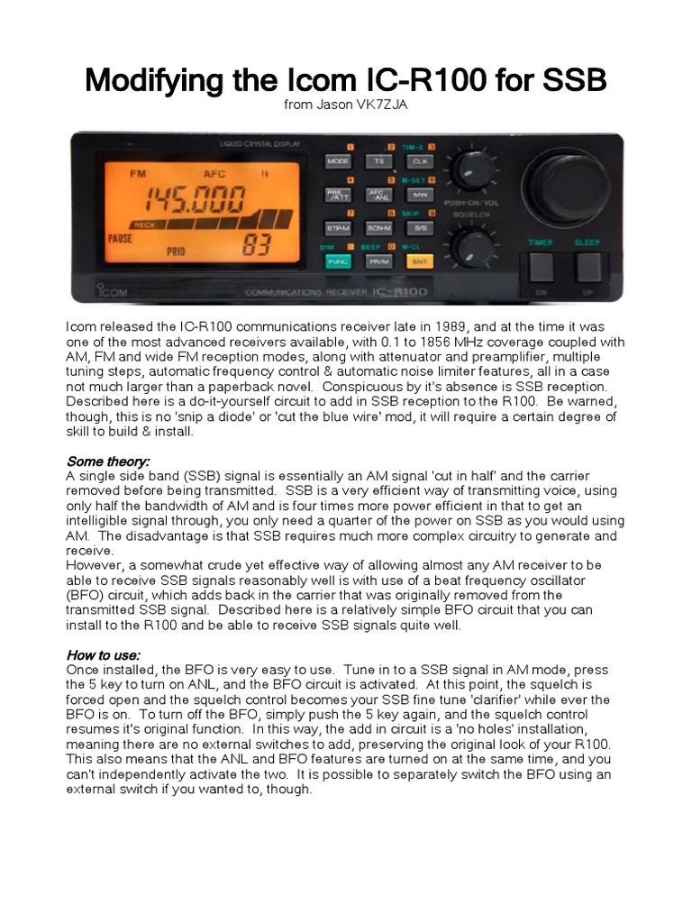 Ic R100 User Manual _ Ic R100 アンテナ 設定 – NXFJO