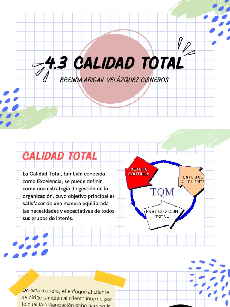 Enfoque en Calidad Total y Mejora Continua | PDF | Calidad (comercial ...