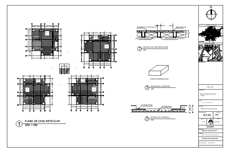 Plano de Losa Reticular Detallado | PDF