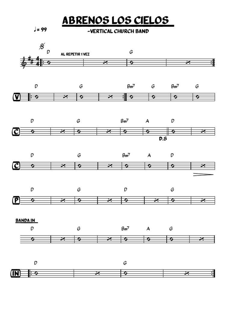 Abrenos los cielos vertical partitura completa pdf