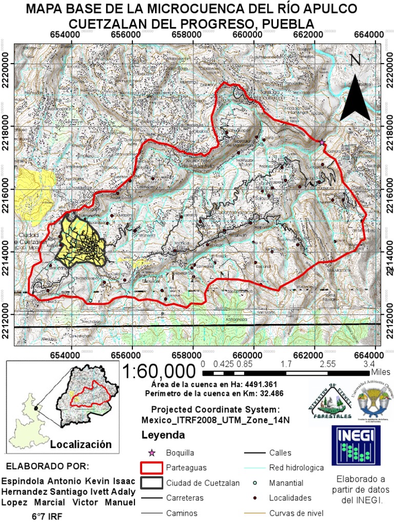 Mapa de la Microcuenca del Río Apulco | PDF