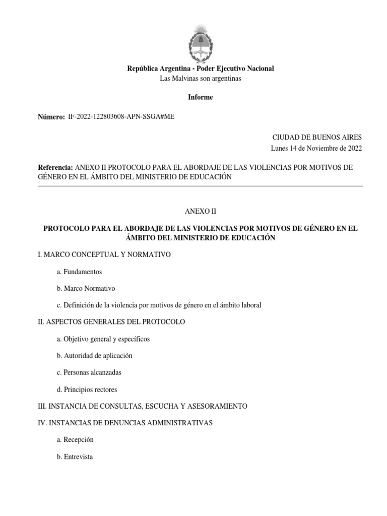 Protocolo para El Abordaje de Las Violencias Por Motivos de Género en ...
