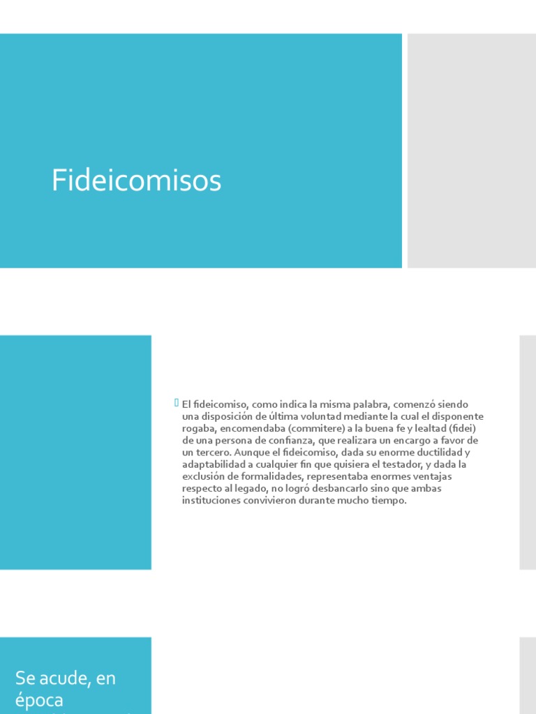 Fideicomisos: Conceptos y Tipos Esenciales | PDF | Ley de fideicomiso ...