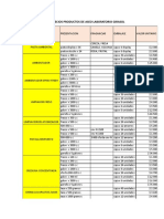 Lista de Precios Productos de Aseo Laboratorio Girasol