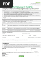 Two-Pot System Withdrawal Application Form | PDF | Identity Document ...