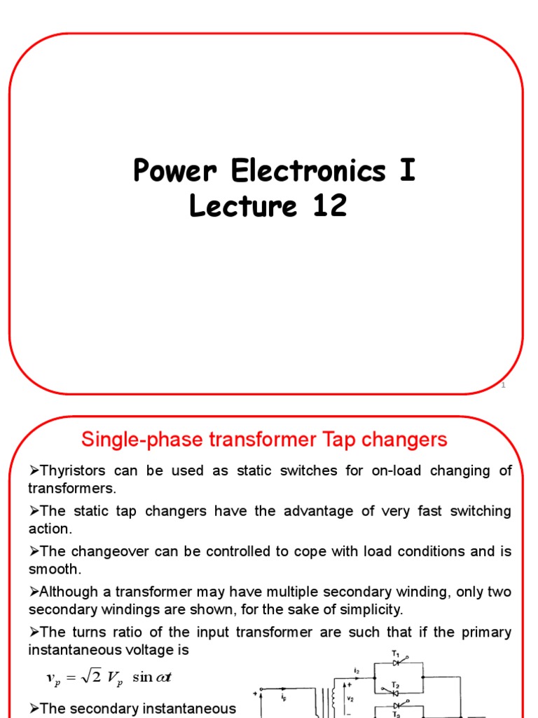 12 static tap changer pdf transformer mains electricity