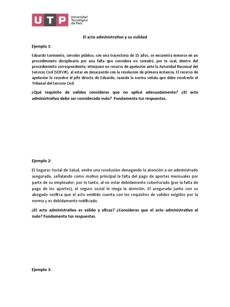 Nulidad en Actos Administrativos | PDF