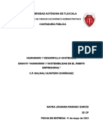 Ensayo "Humanismo y Sostenibilidad en El Ámbito Empresarial"