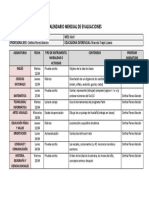 Calendario Evaluaciones Abril