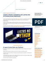 Como Criar e Manipular Listas No Python (Guia Prático)