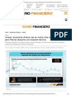 Economía Chilena - Imacec Cae en Marzo y Marcel Descarta Recesión Técnica - Diario Financiero