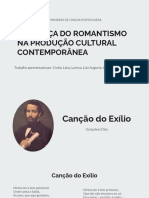 PRESENÇA DO ROMANTISMO NA PRODUÇÃO CULTURAL CONTEMPORNEA