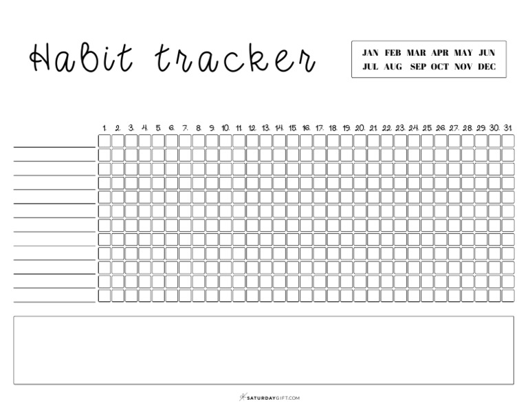 Monthly Habit Tracker Template | PDF | Social Science