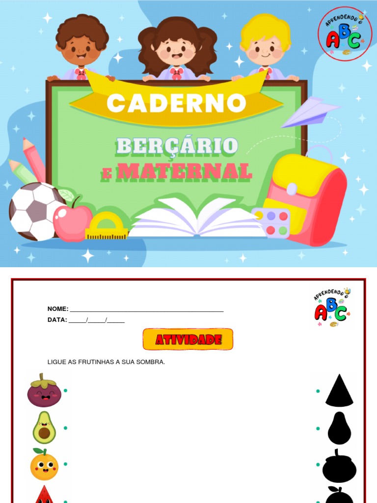 Caderno de Berçário e Maternal | PDF | Visão | Design gráfico