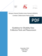 Guidelines for Disability Data Collection Tools and Measurement