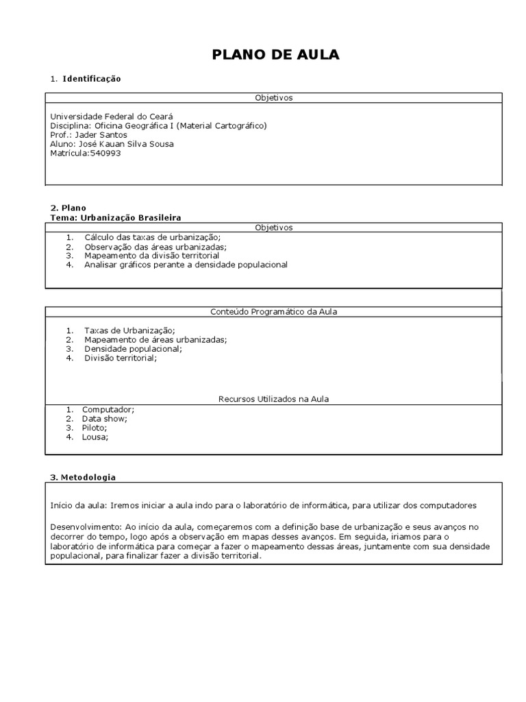 Plano de Aula | PDF | Science