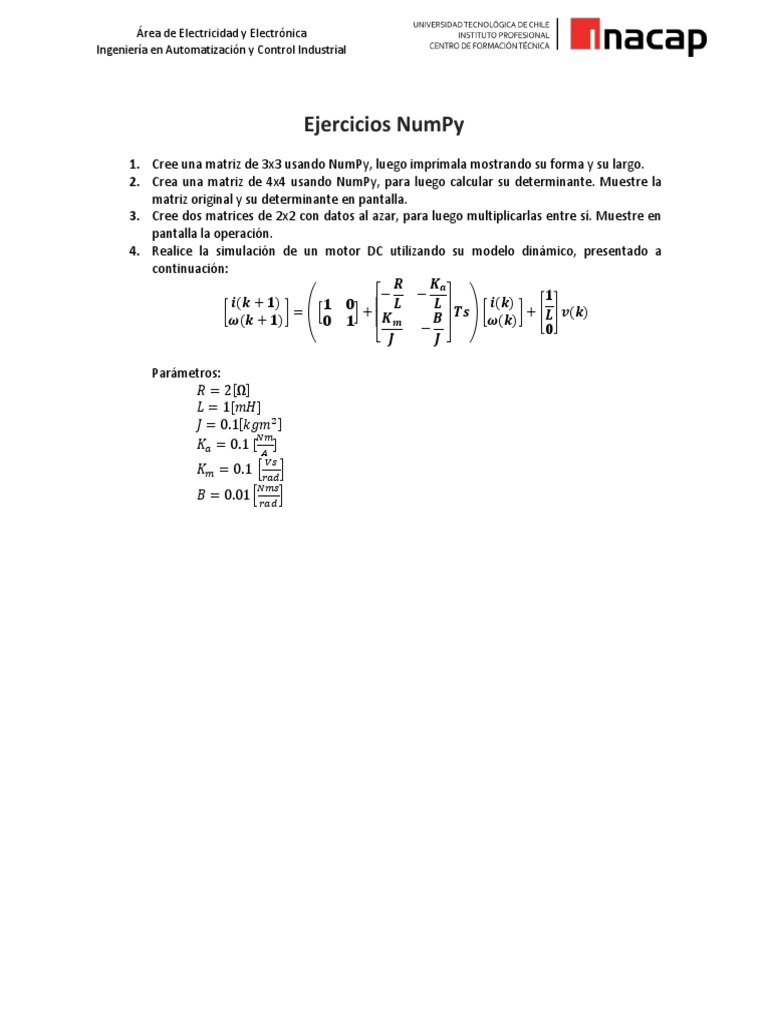 Actividad numpy pdf