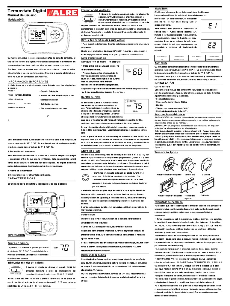 Termostato Digital A-3601