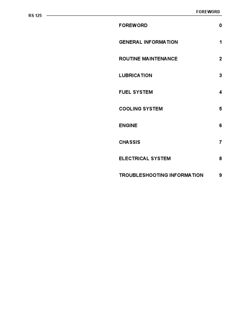 Aprilia Rs125 (1999-2004) Workshop Manual | Tire | Transmission (Mechanics)