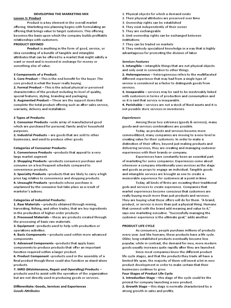 Understanding the Marketing Mix Elements | PDF | Pricing | Marketing