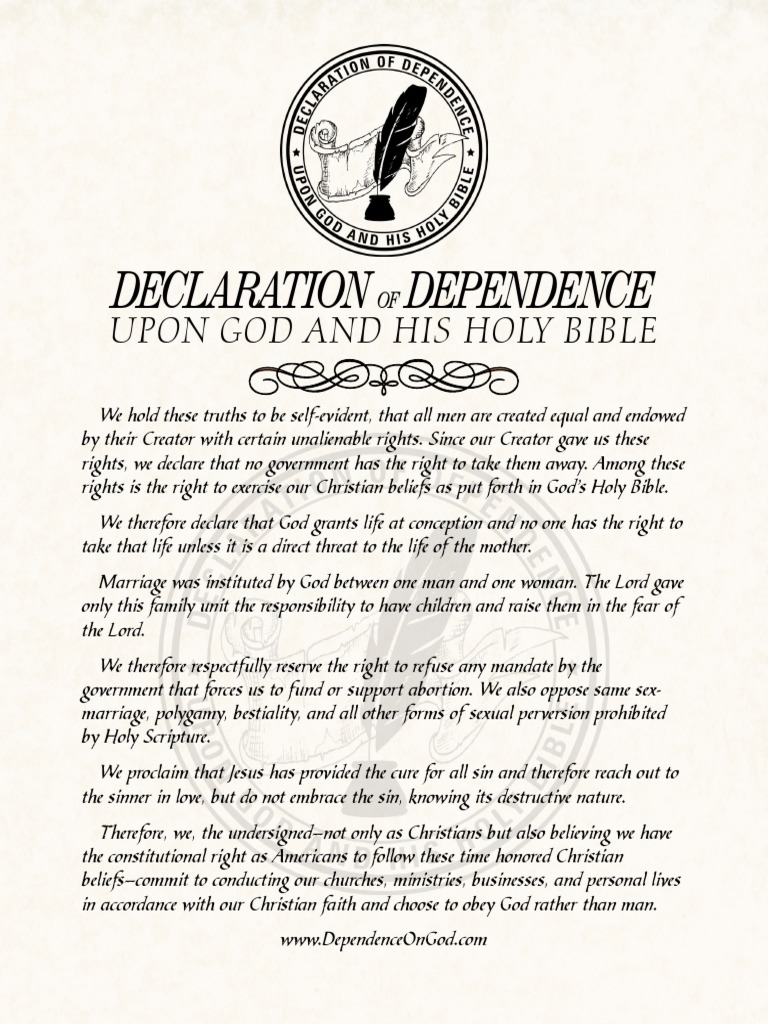 Declaration of Dependence | PDF