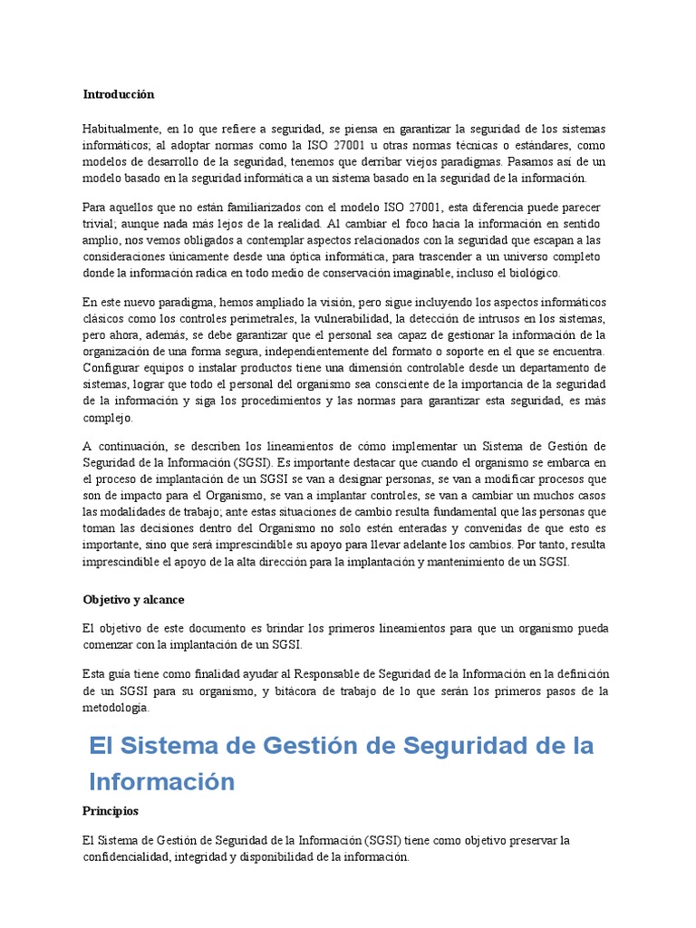 Guía para Implementar ISO 27001 | PDF | Seguridad de información ...