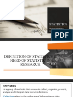 STATISTICS Methods of Research